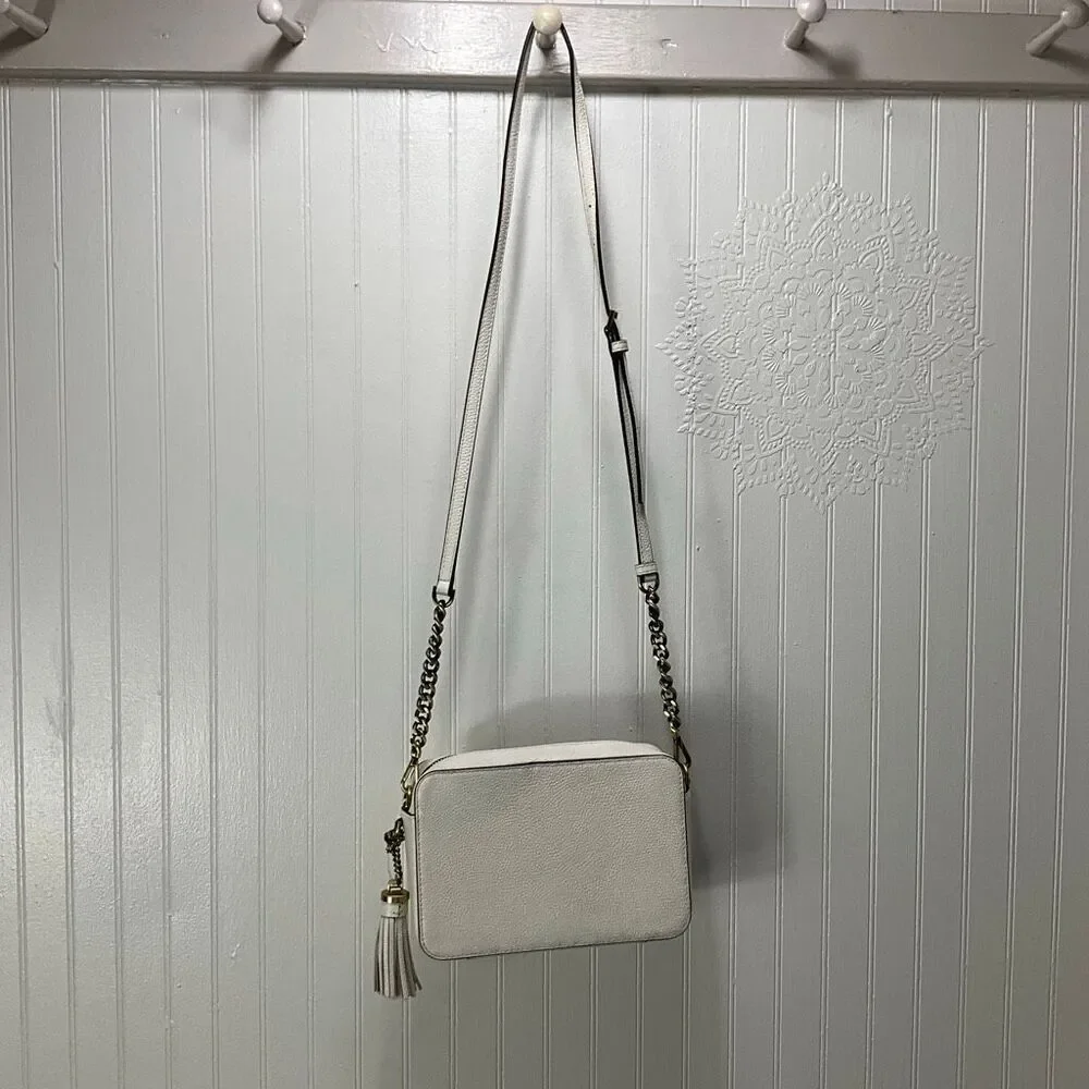 Michael Kors White Studded Crossbody Bag